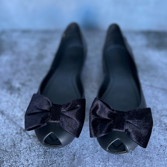 Melissa Black Flats with Bow - Picture 10 of 10